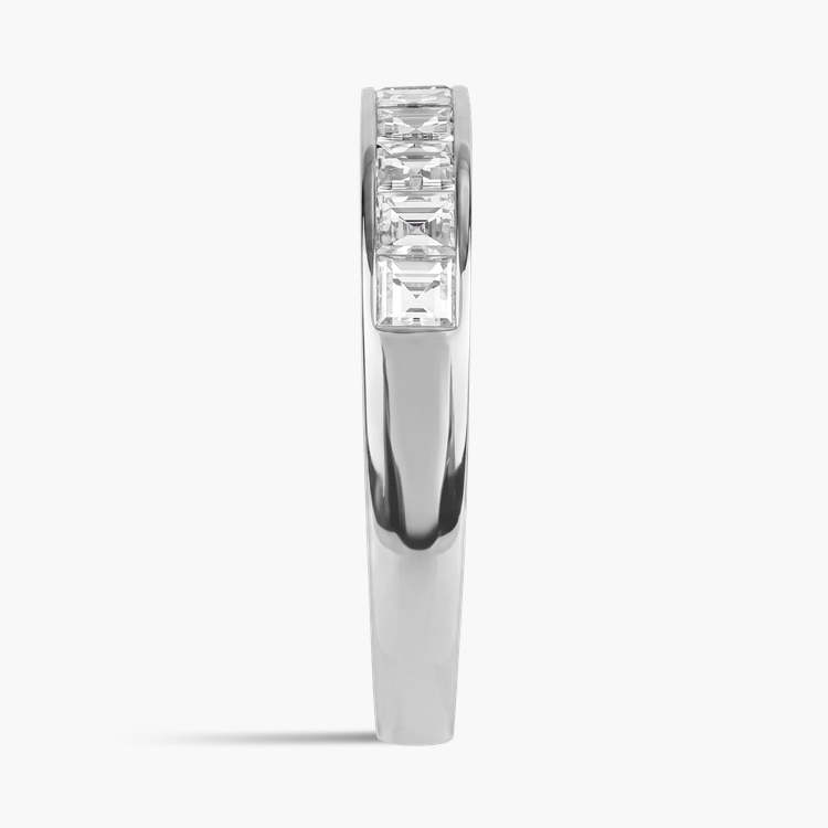 Carré Cut 1.07ct Diamond Half Eternity Ring Carré Cut, Channel Set_4