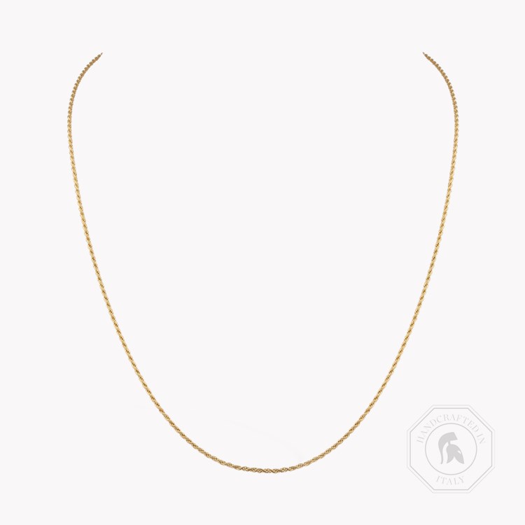 Medium Rope Style Chain (45cm) Brilliant Cut, Rubover Set_1