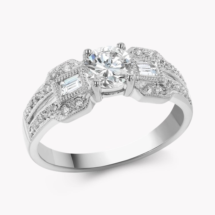 Art Deco 0.33ct Old European Cut Diamond Ring Old European Cut, Claw Set_1