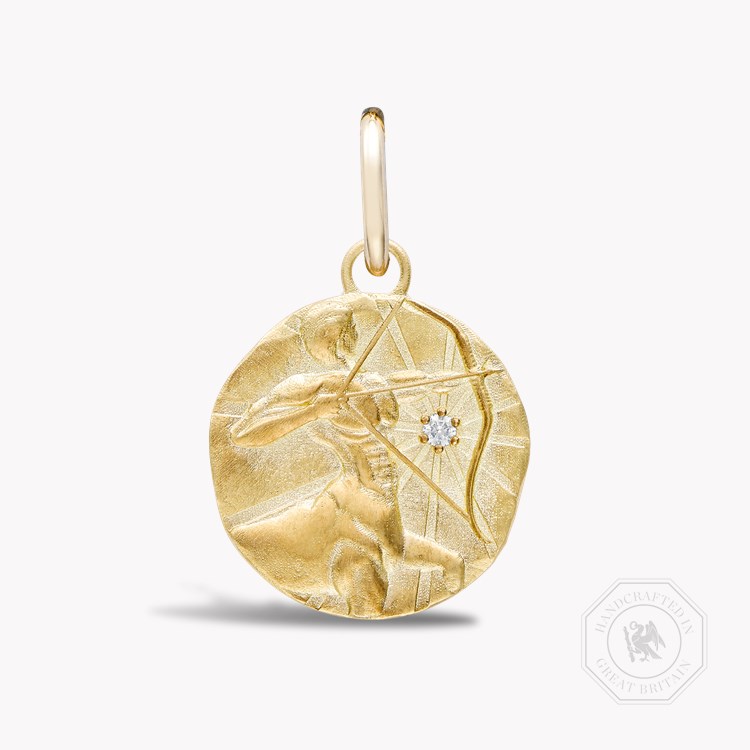 Sagittarius Pendant Charm Brilliant cut, Claw set_1