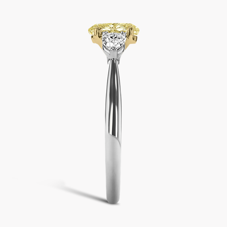 Classic 0.72ct Oval Cut Diamond Three Stone Ring Oval Cut & Pear Shape, Claw Set_4
