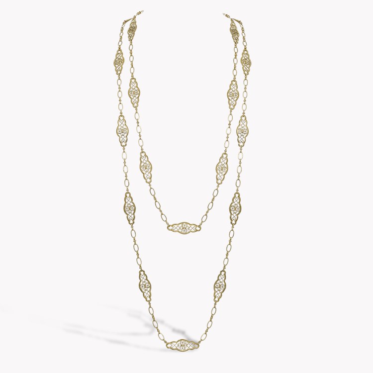 Belle Epoque Hearts & Diamonds Long Chain Necklace _1