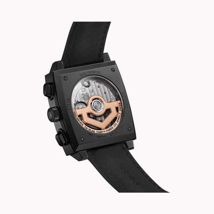 Tag Heuer Monaco Chronograph 39mm, Black Dial, Baton Numerals_2