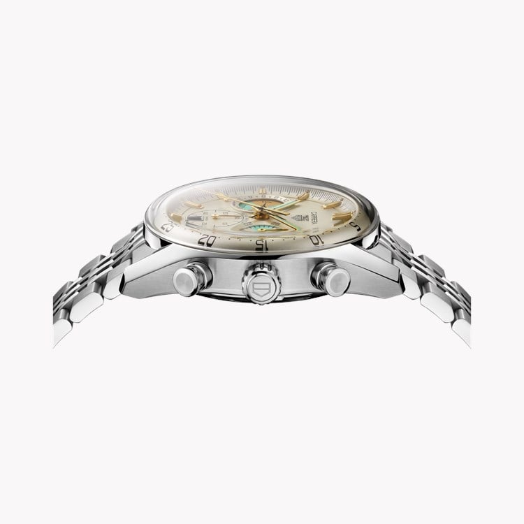 TAG Heuer Carrera Chronograph Seafarer 42mm, Beige Dial, Baton Numerals_2