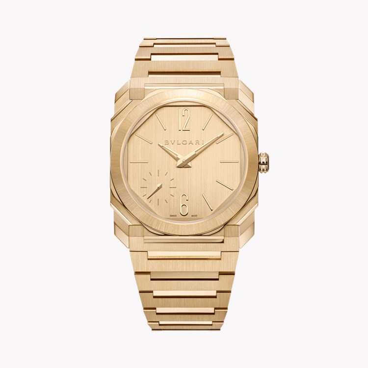 Bvlgari Octo Finissimo 37mm, Gold Dial, Baton/Roman Numerals_1