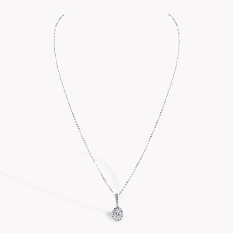Celestial 0.70ct Oval Cut Diamond Cluster Pendant Oval Cut, Claw Set_2