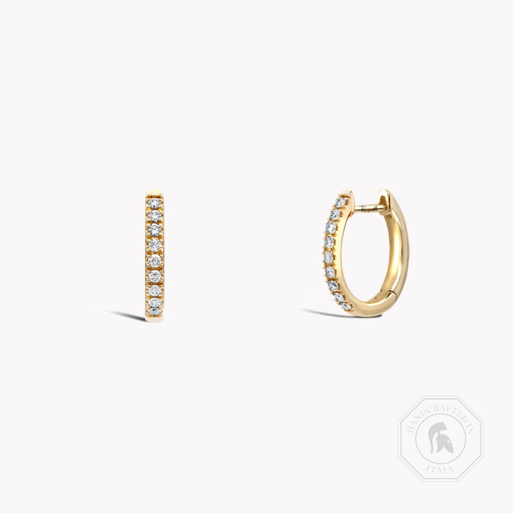 Brilliant Cut Diamond Hoop Earrings Brilliant Cut, Grain Set_1
