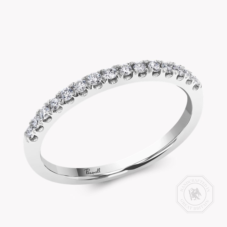 Celestial 0.22ct Diamond Half Eternity Ring Brilliant Cut, Micro Pavé Set_1