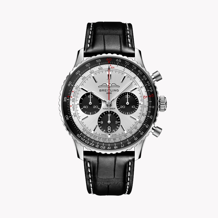 Breitling Navitimer B01 Chronograph 43 43mm, Silver Dial, Baton Numerals_1