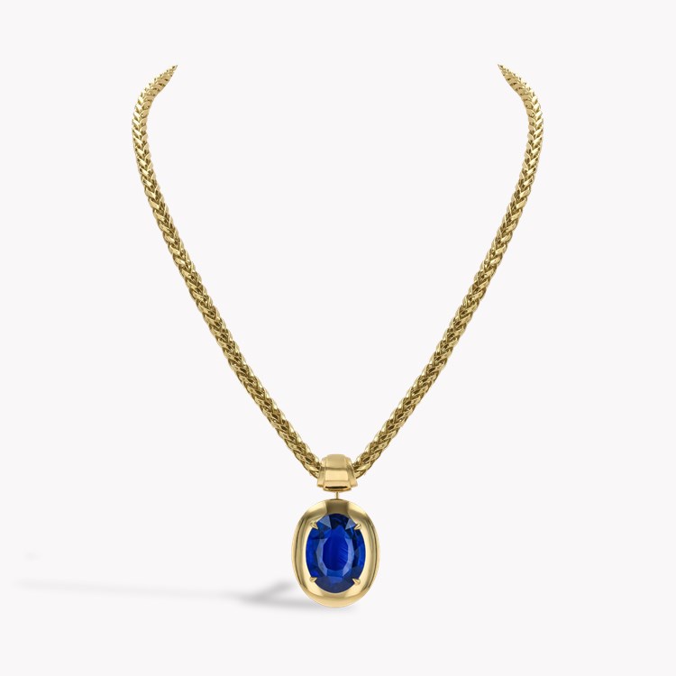 Masterpiece Portrait Setting 21.46ct Sri Lankan Sapphire Pendant Oval Cut, Claw Set_2