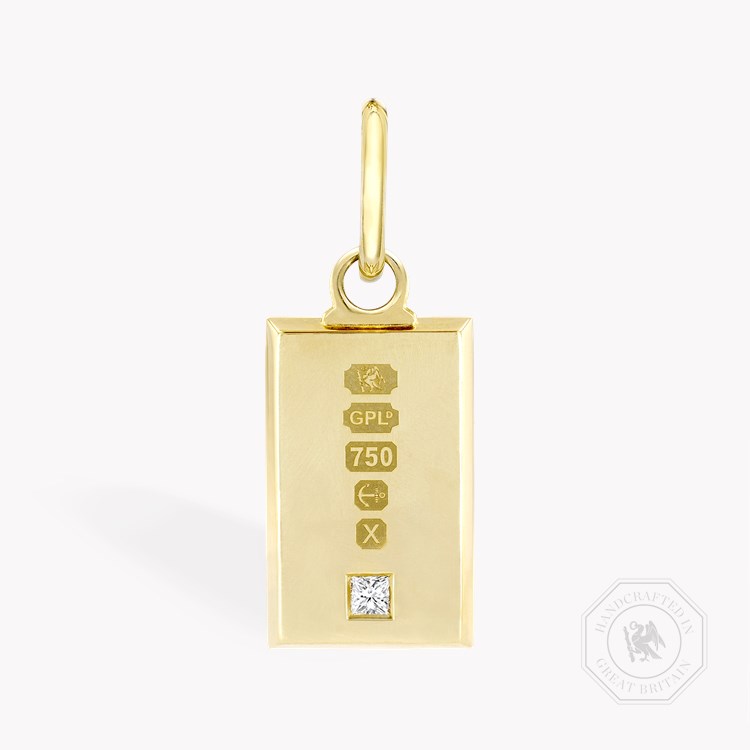 Ingot Pendant Princess Cut, Claw Set_1