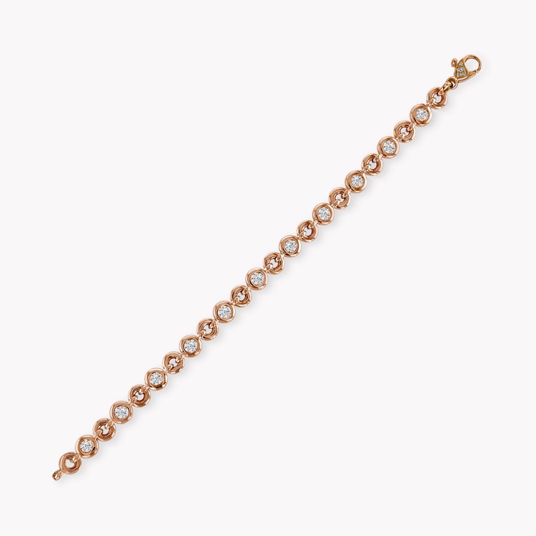 RockChain Eleven Stone Diamond Bracelet Brilliant Cut, Rubover Set_2