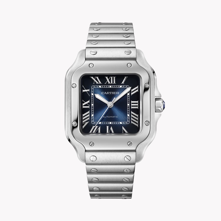 Cartier Santos de Cartier Medium, Blue Dial, Roman Numerals_2