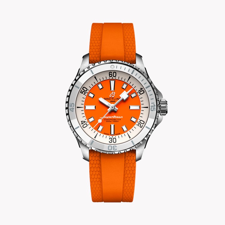 Breitling Superocean Automatic 36 36mm, Orange Dial, Baton Numerals_1