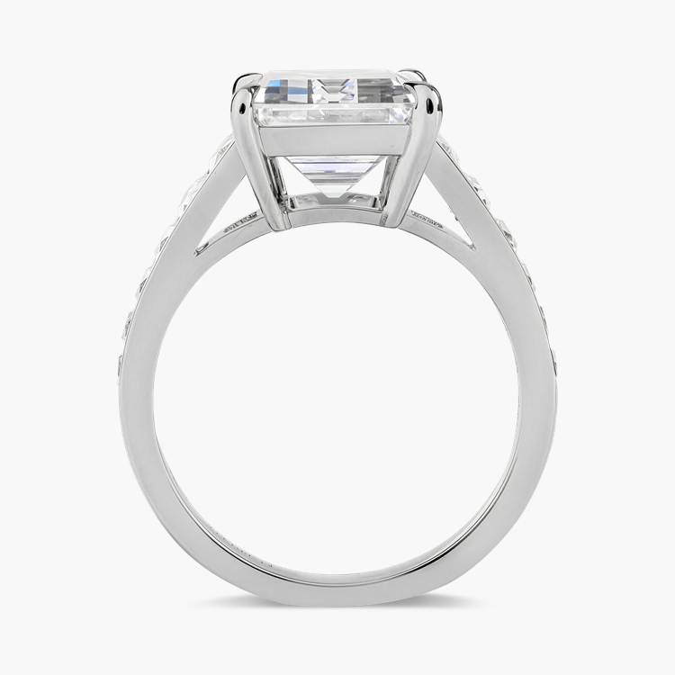 Masterpiece Pragnell Setting 5.02ct Diamond Ring Emerald & French Cut, Claw Set_3