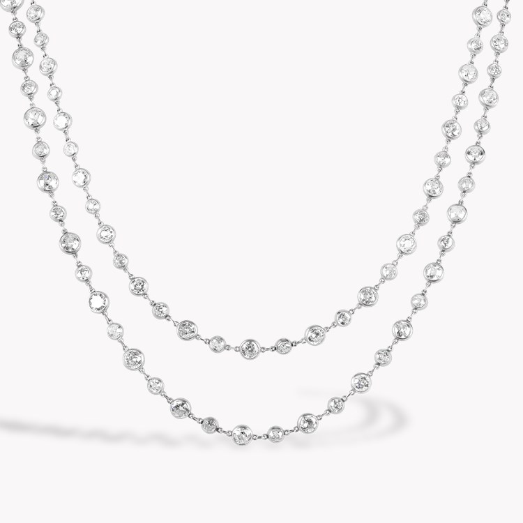 Edwardian Old Cut Diamond Necklace Old Cut, Spectacle Set_2