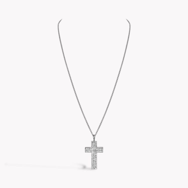 Belle Epoque Diamond Cross Pendant Old Cut, Grain Set_2