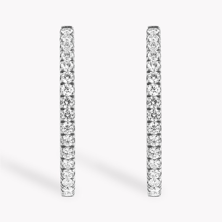 Brilliant Cut 0.96ct Diamond Half Hoop Earrings Brilliant cut, Claw set_2