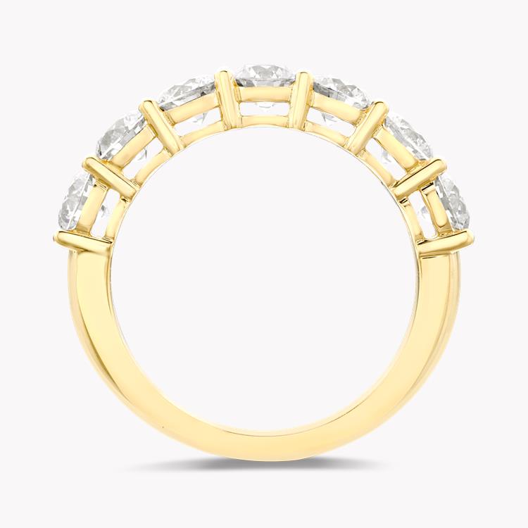 Seven Stone Diamond  Ring  2.10CT in Yellow Gold Round Brilliant, Claw Set_3