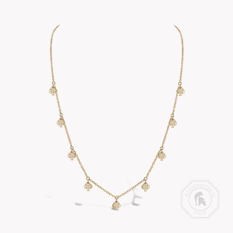 Brilliant Cut 0.16ct Diamond LadyLuck Spade Necklace Brilliant Cut, Rubover Set_1