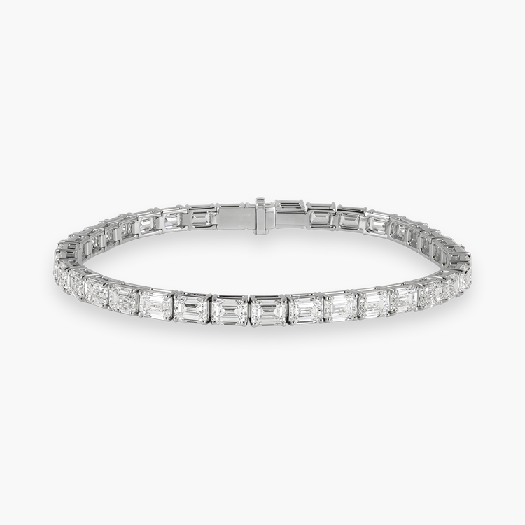 Emerald Cut 18.18ct Diamond Line Bracelet    in 18ct White Gold