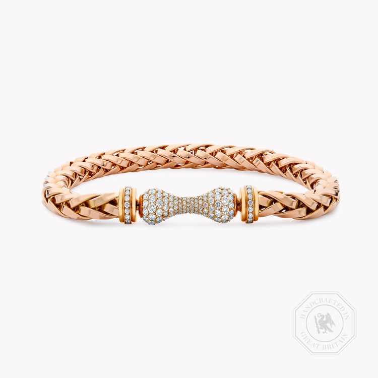 Handmade English Chain 19cm Heavy Chain Bracelet   in 18ct Rose Gold