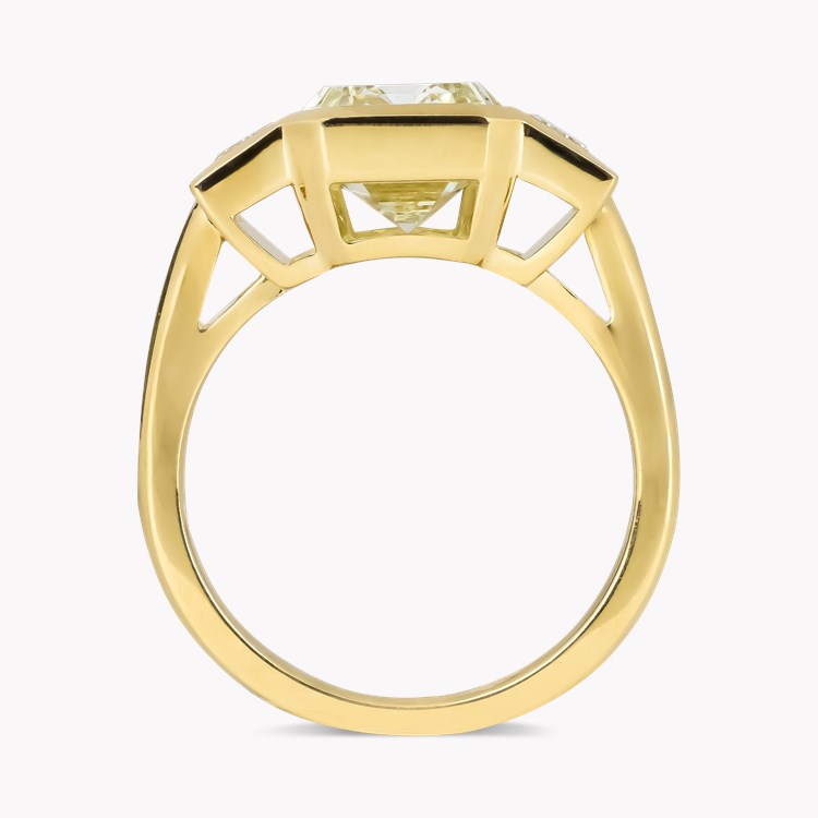 Kingdom 6.78ct Emerald Cut Diamond Ring Emerald & Baguette Cut, Rubover Set_3