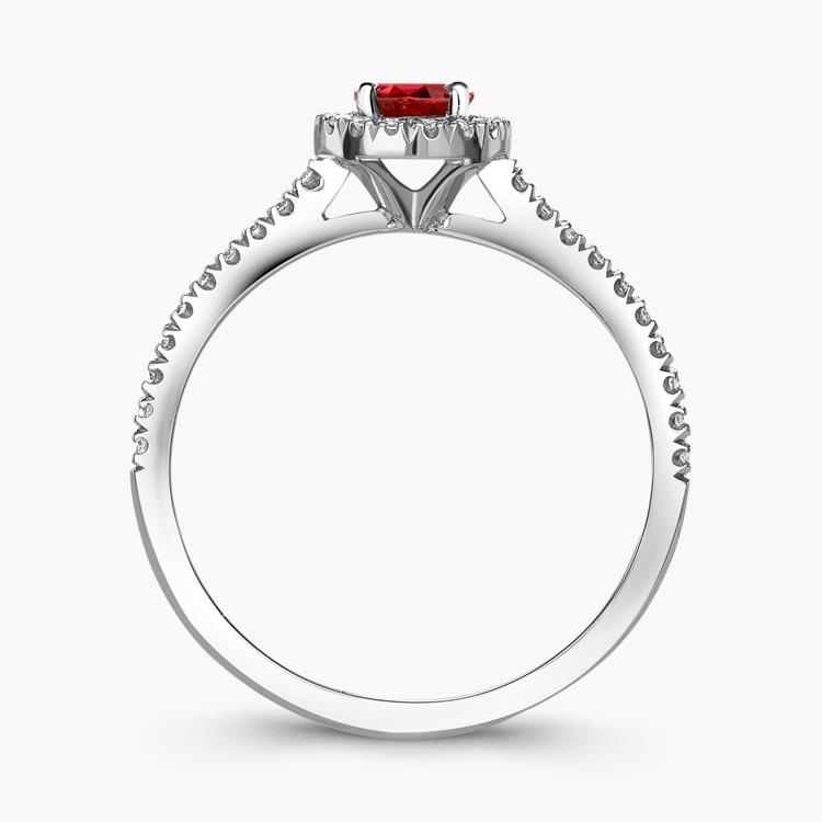 Celestial 0.37ct Ruby and Diamond Cluster Ring Brilliant cut, Claw set_3