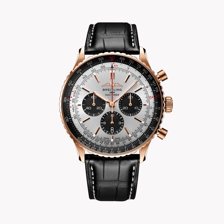 Breitling Navitimer B01 Chronograph 46 46mm, Silver Dial, Baton Numerals_1