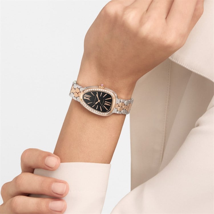 Bvlgari Serpenti Seduttori 34mm, Black Dial, Baton/Roman Numerals_10