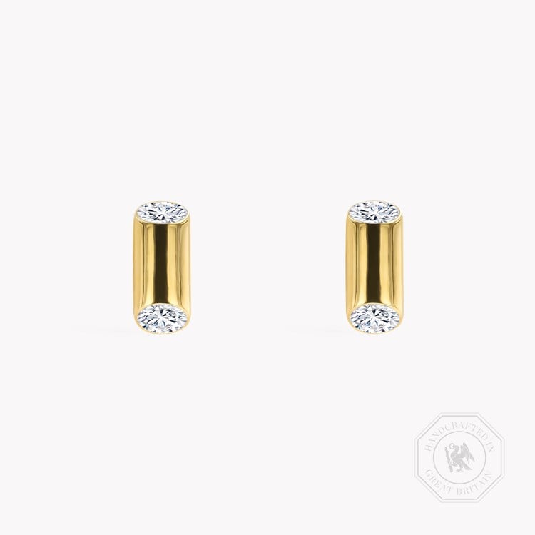 Eclipse 0.58ct Diamond Stud Earrings   in 18ct Yellow Gold