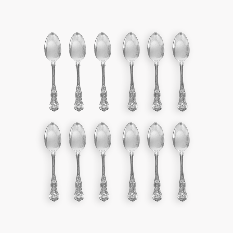 Silver Sixty-Seven Piece Queens Pattern Cutlery Set _7