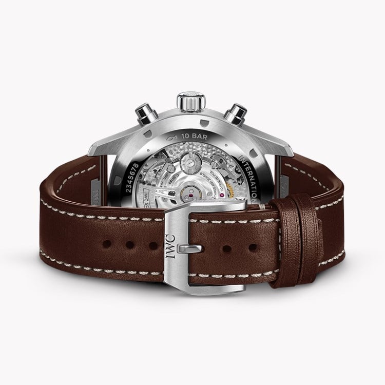 IWC Pilot Chronograph 43mm, Green Dial, Arabic Numerals_4
