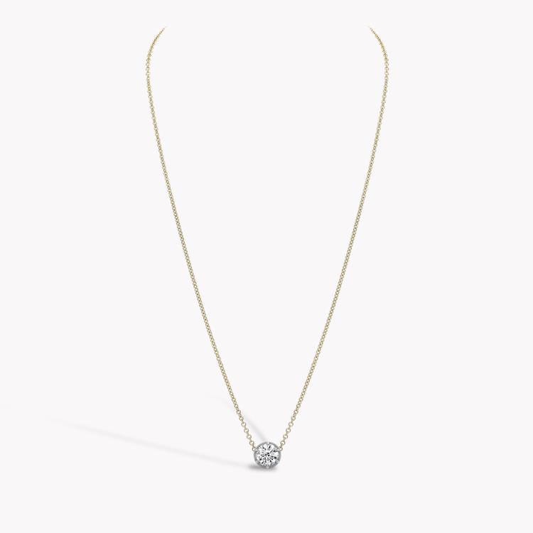 Georgian Setting Diamond Solitaire Pendant Brilliant cut, Claw set_2