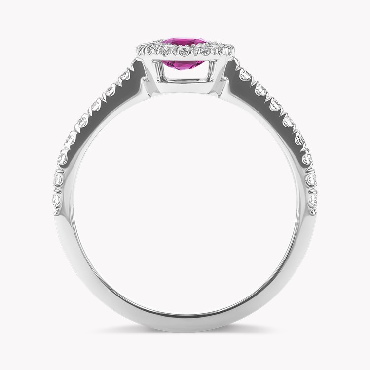 Oval Cut 0.80ct Ruby and Diamond Ring Oval &  Brilliant Cut, Claw Set_3