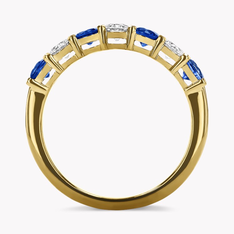 Seven Stone Sapphire and Diamond Ring Brilliant cut, Claw set_3