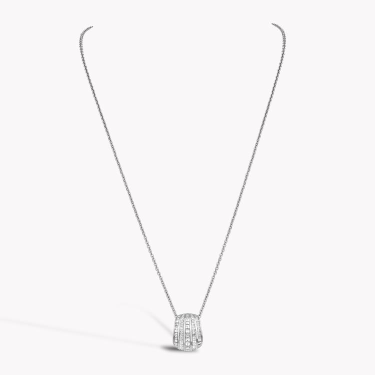 Manhattan Five Row Diamond Pendant Carre & French Cut, Channel Set_2