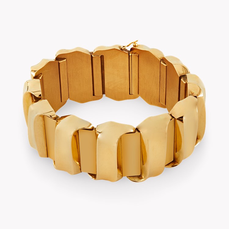 Retro Scroll Bracelet Wide Link Bracelet_1