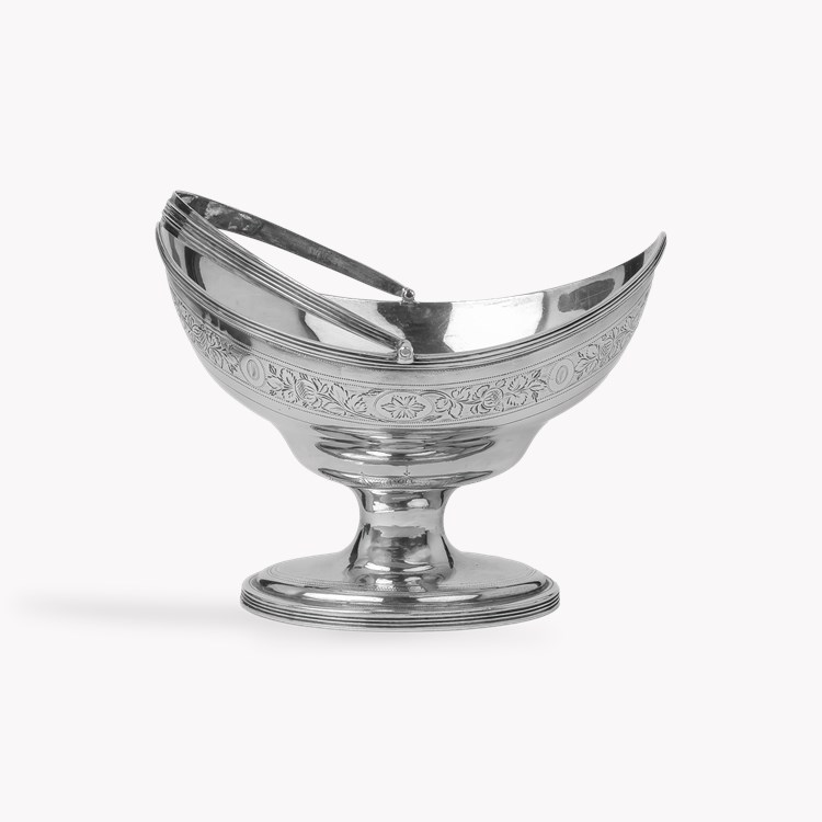 Silver George III Sugar Basket Hallmarked London_1