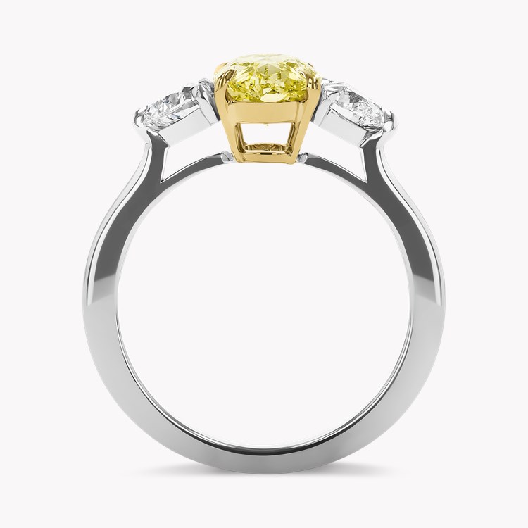 Skimming Stone 2.01ct Oval Cut Fancy Yellow Diamond Ring Oval Cut, Claw Set_3