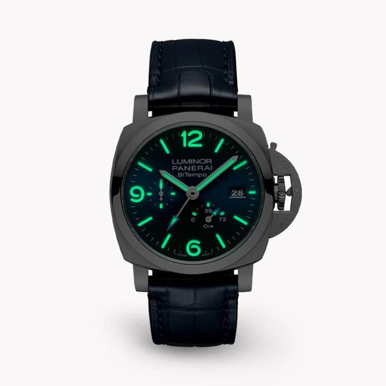 Panerai Luminor Bitempo 44mm, Blue Dial, Arabic/Baton Numerals_2