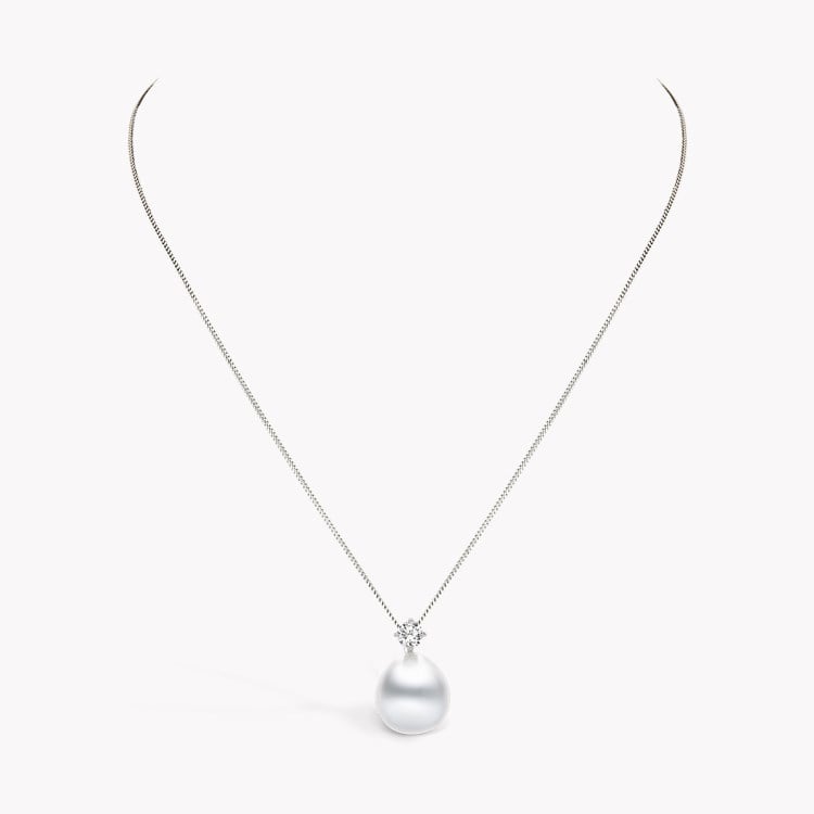 South Sea and Diamond Pearl Pendant 10.5mm - 11.5mm_2