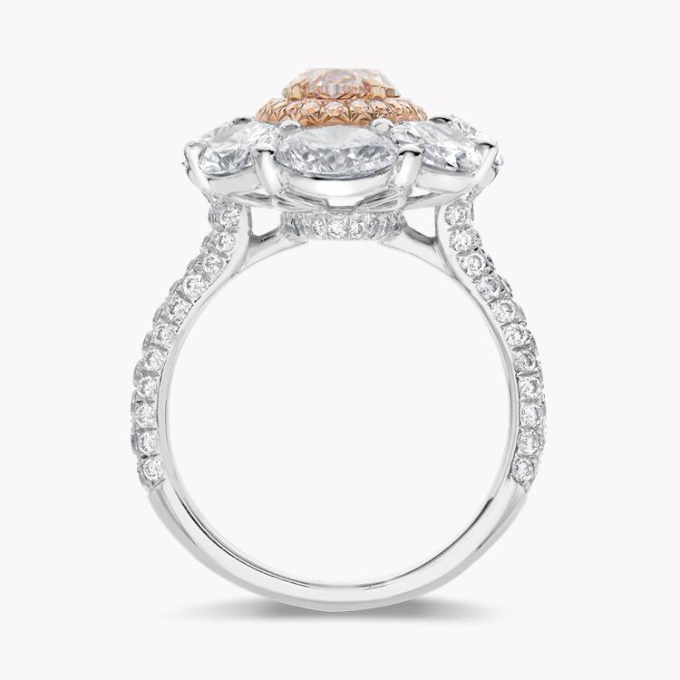 Masterpiece Light Pink Diamond Ring  1.59ct in 18ct White Gold Oval Cut with French Cut Shoulders, Claw Set_3