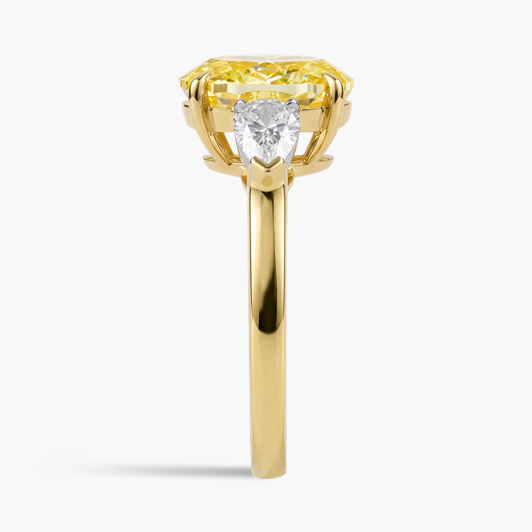 Oval Cut 3.31ct South African Natural Fancy Yellow Diamond Ring Oval Cut & Pear shaped, Claw Set_4