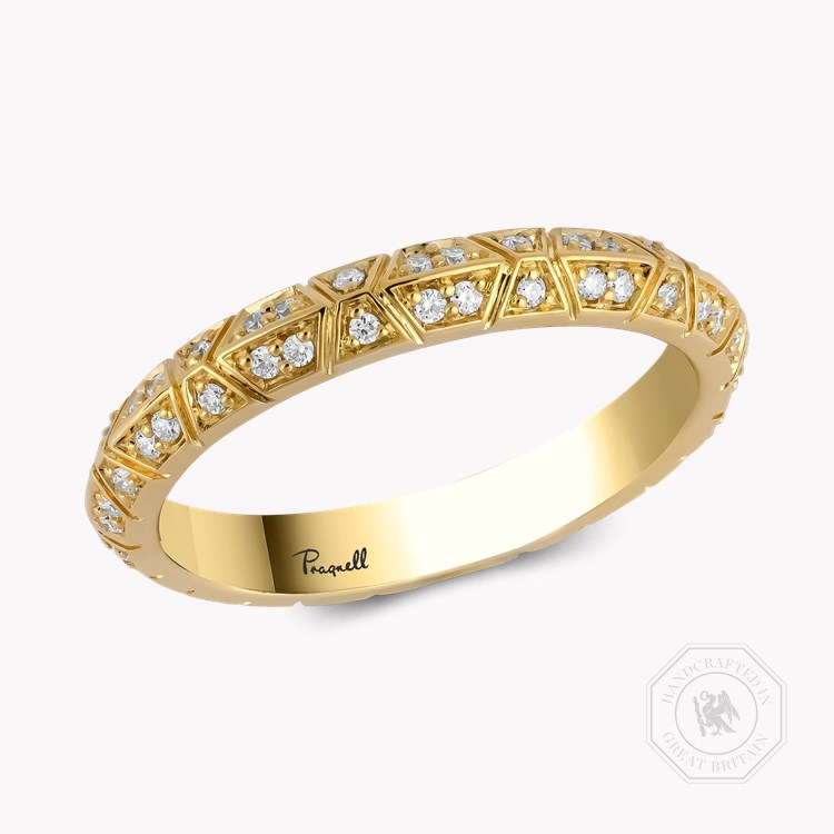 Origins Large Diamond Set Ring     in 18ct Yellow Gold 