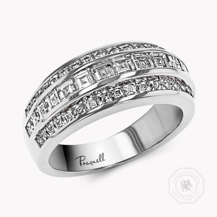 Manhattan Classic Diamond Ring Carre & French Cut, Channel Set_1