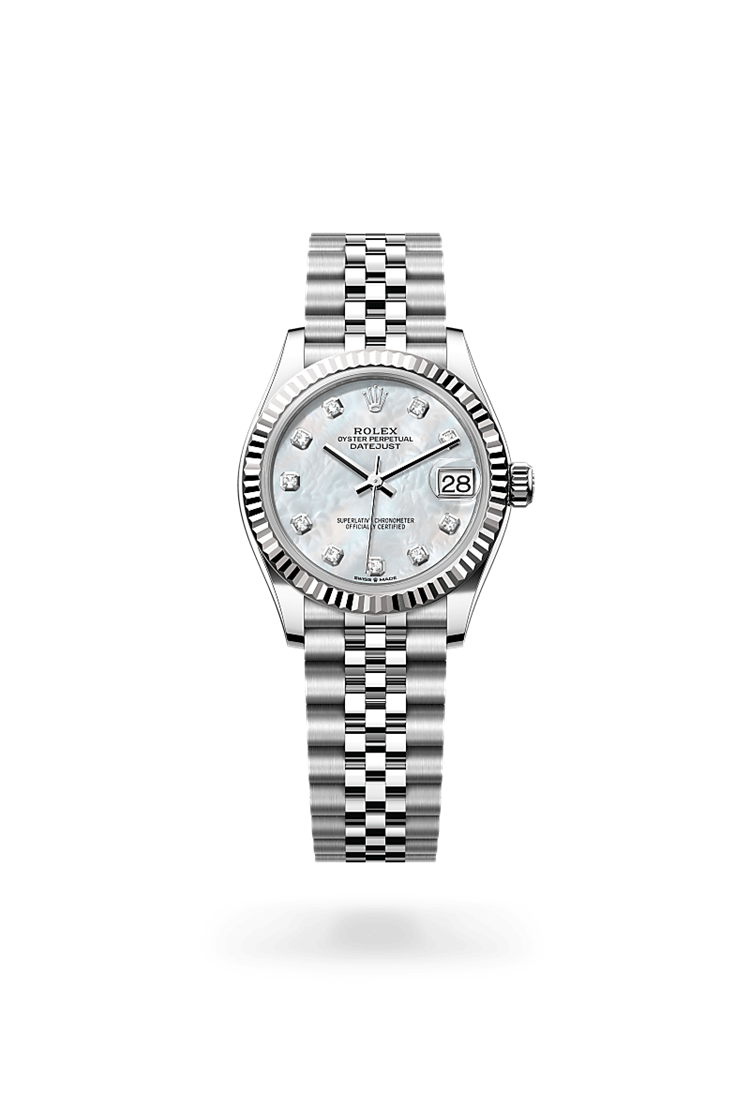 Datejust 31, Oyster, 31 mm, Oystersteel and white gold