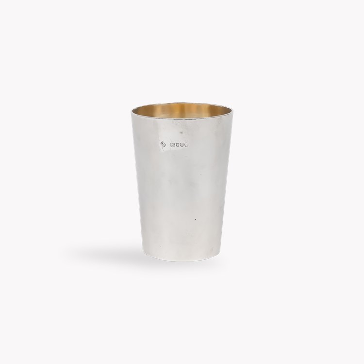 Silver Antique Beaker with Gilt Interior