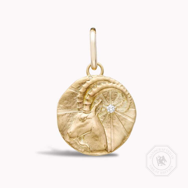 Capricorn Pendant Charm Brilliant cut, Claw set_1