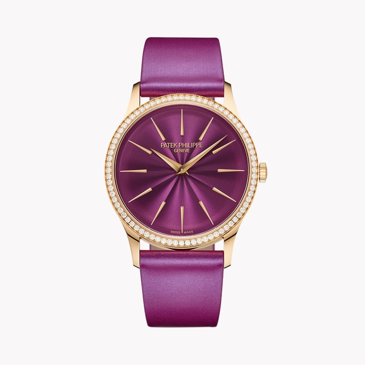 Patek Philippe Calatrava 35mm, Purple Dial, Baton Markers_1